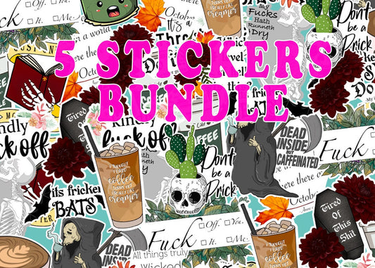 5 Sticker Bundle - Choose Any 5 Stickers for a Discounted Price